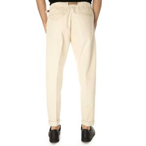 Pantalone Greg in cotone panna