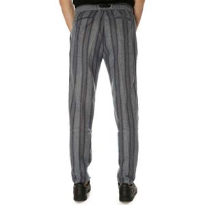 Pantalone Greg a righe in misto lana