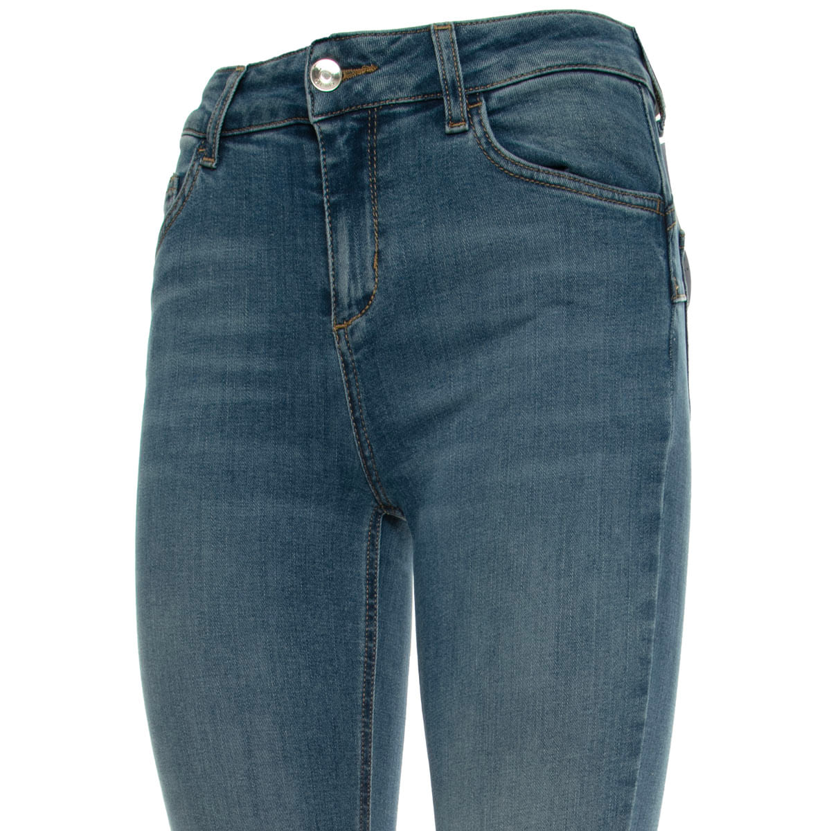 Jeans Per Bambini Con Strappi A Forma Di Uccello - Vita Elastica - Blu Denim - Foto 5