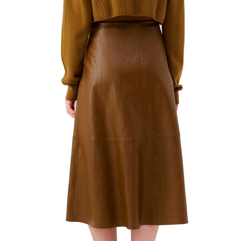 Marella - Flared skirt in Agreste eco-leather on Arteni.it