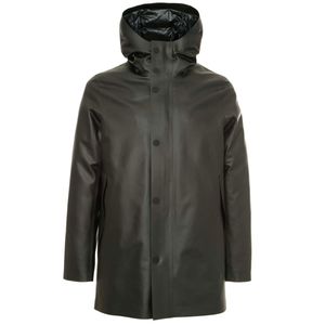 Rubber Double parka with hood