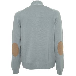 Wool knit cardigan with zip