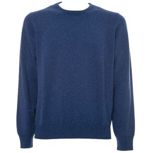 Crew-neck sweater in wool and cashmere