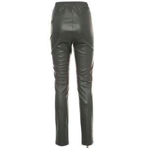 Straight-line coated jersey leggings