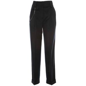 Navy trousers in wool and cashmere