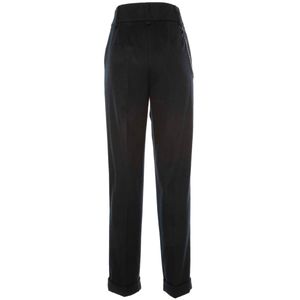 Navy trousers in wool and cashmere