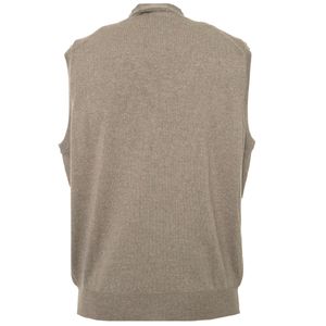 Sleeveless cardigan with wool buttons