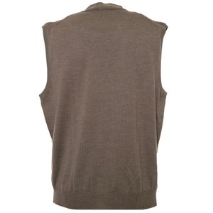 Sleeveless cardigan with wool buttons