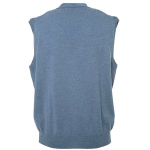 Sleeveless cardigan with wool buttons