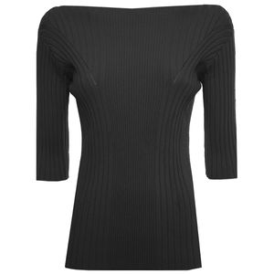 Maglia a coste in misto viscosa