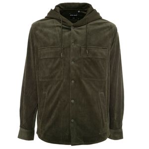 Corduroy jacket with hood