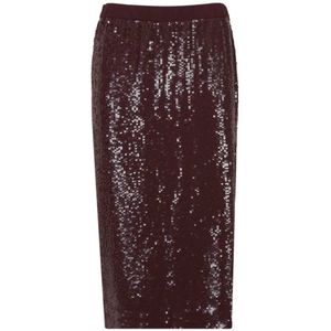 Longuette bordeaux con paillettes