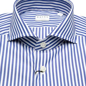 Striped tailor-fit shirt in cotton