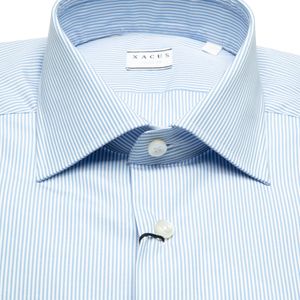 Tailor fit light blue striped shirt