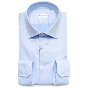 Light blue Tailor Fit shirt in melange cotton
