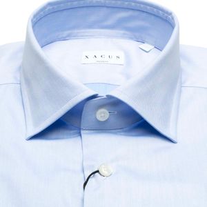 Light blue Tailor Fit shirt in melange cotton
