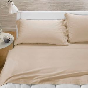 Pair of sand flannel pillowcases 50x80