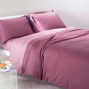 Solid color double duvet cover set