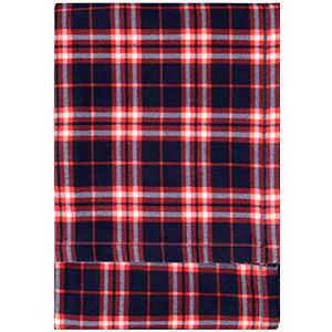 Tartan home throw with blue and red checked print