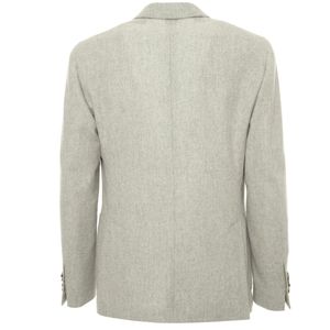 Giacca doppiopetto melange in lana e cashmere