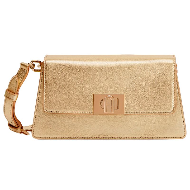 FURLA - Structured golden Zoe bag on arteni.it