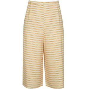 Culottes with yellow micro-pattern
