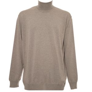Triple twisted merino wool turtleneck
