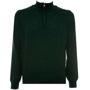 Extrafine merino wool sweater with zip