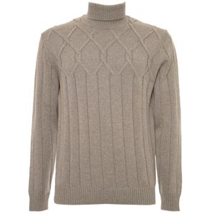 Turtleneck with raised cable pattern
