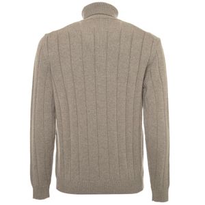 Turtleneck with raised cable pattern