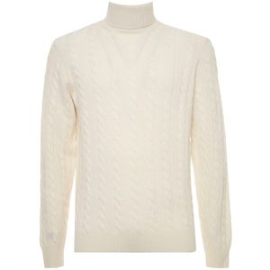 Cable turtleneck in wool, silk and cashmere