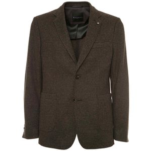 Brown jacket in stretch viscose
