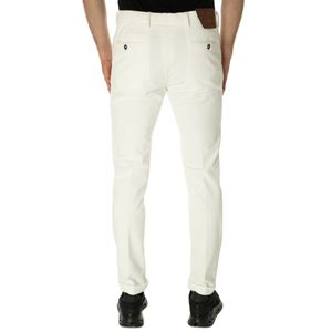 Pantalone bianco in velluto a coste