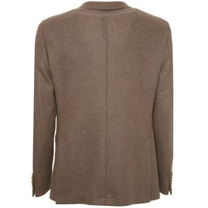 Brown jacket in pure cashmere
