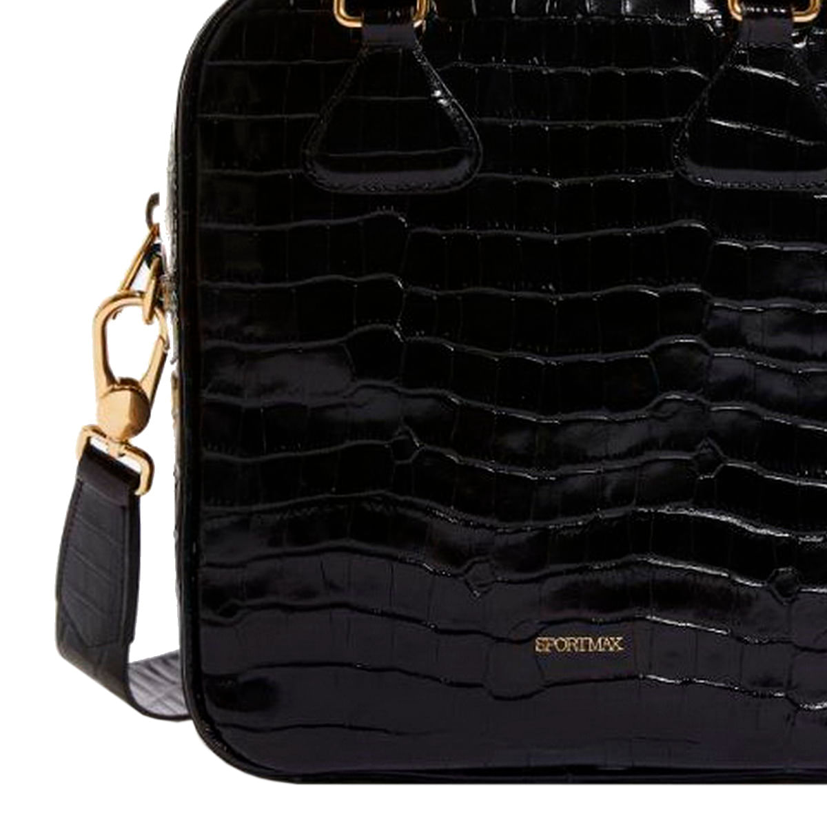 Max mara crocodile 2025 print leather bag