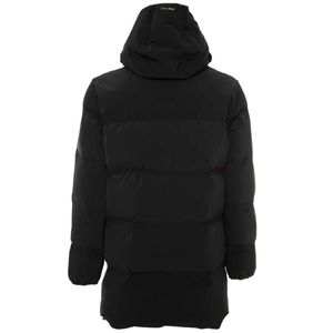 Black down padded jacket with green details