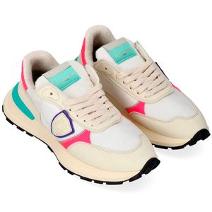 Sneakers Antibes bianca and fuxia