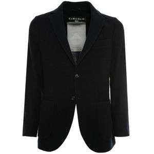 Single-breasted wool and cashmere jacket