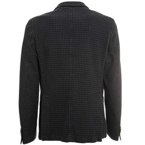 Blue checked cotton jacket