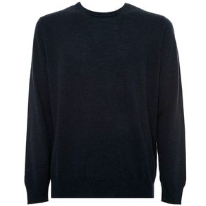 Crew-neck sweater in wool, silk and cashmere blend