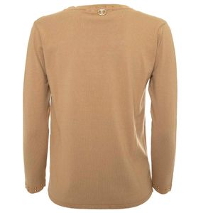 Maglia girocollo con borchie