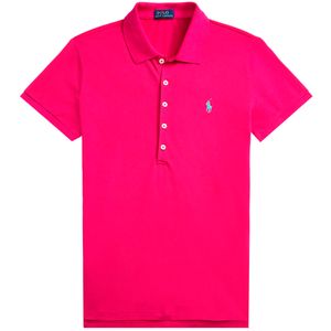 Polo Slim fit stretch Pink Sky con pony