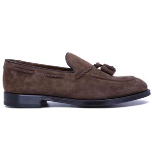 Wash moccasin in suede with tassels