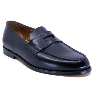 Mocassino nero in pelle Made in Italy
