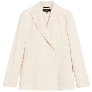 Double-breasted blazer in Nervoso wool canvas