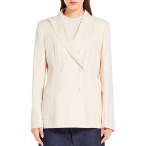 Double-breasted blazer in Nervoso wool canvas