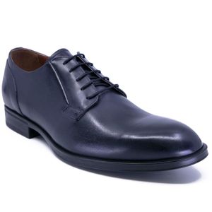 Kenya blue leather lace-up shoes