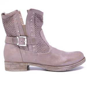 Peat perforated ankle boot with studs
