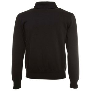 High-neck stretch cotton sweatshirt with logo