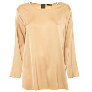 Blusa over in raso di viscosa stretch